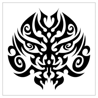 Tribal Mask Tattoo Pic Idea